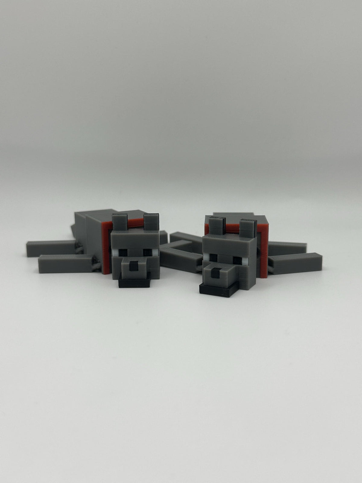 Wolf Figure | Articulated Dog Toy & Pixel Art Desk Decor | Unique Home/Office Accessory