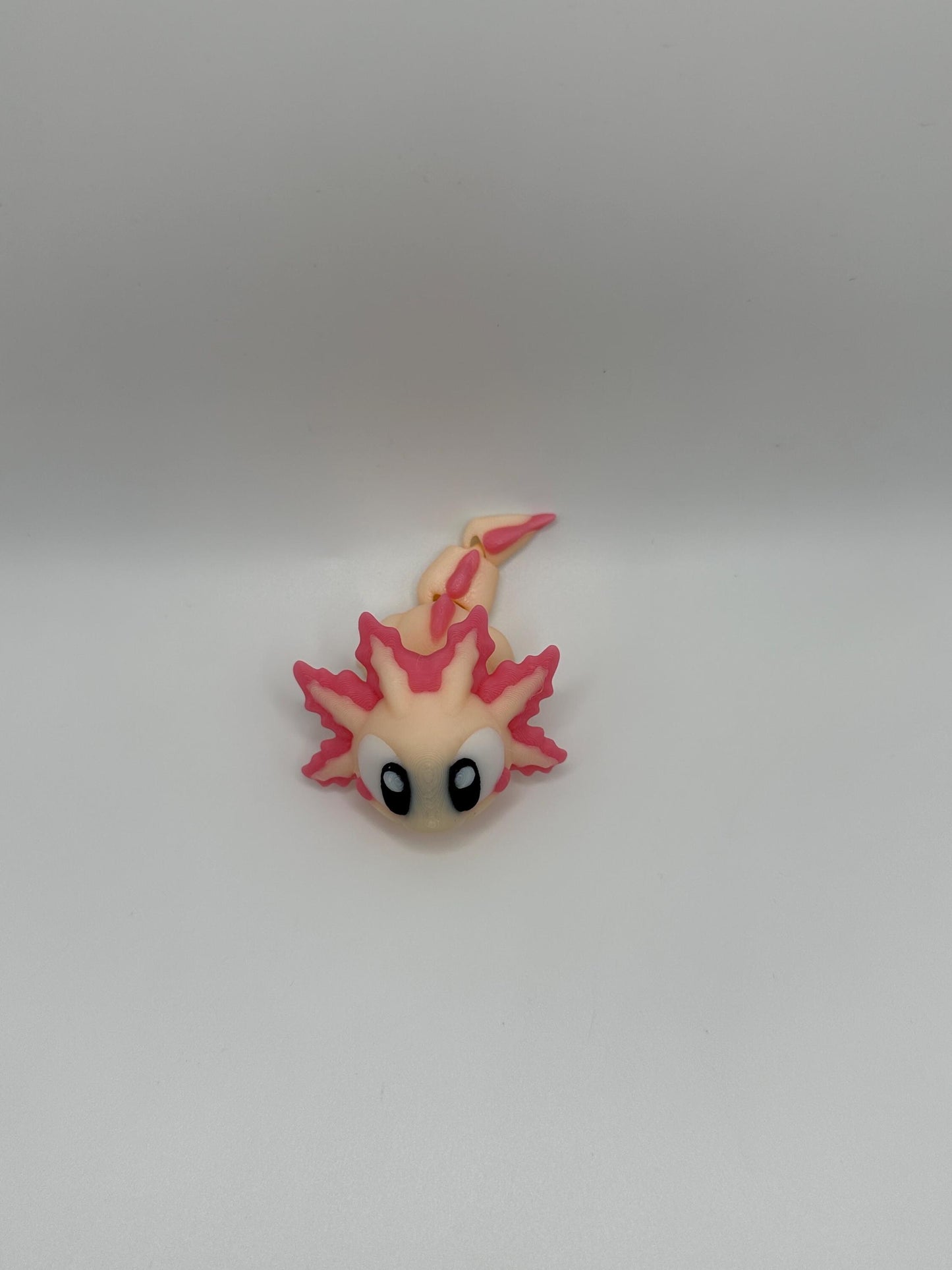 Articulated 3D Printed Axolotl Figurine: Kawaii Desk Fidget Toy