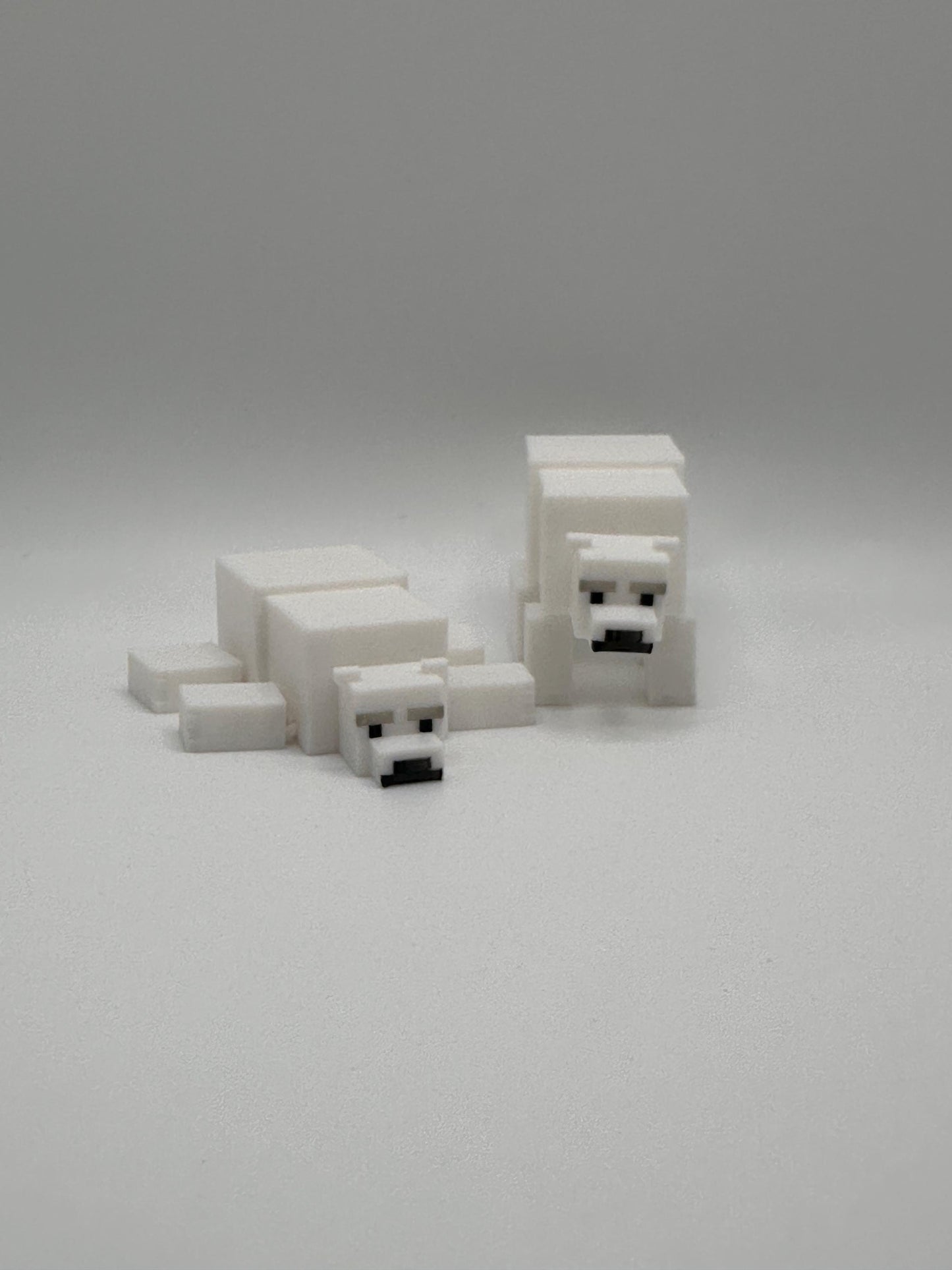 Polar Bear Figurine – Articulated Sandbox Style – Art Toy, Shelf Decor, Fidget Companion