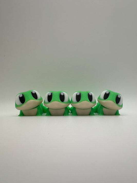 Frog Figurine – Cute 3D Printed Articulated Movable Frog, Adorable Home Decor & Gift for Kids and Collectors