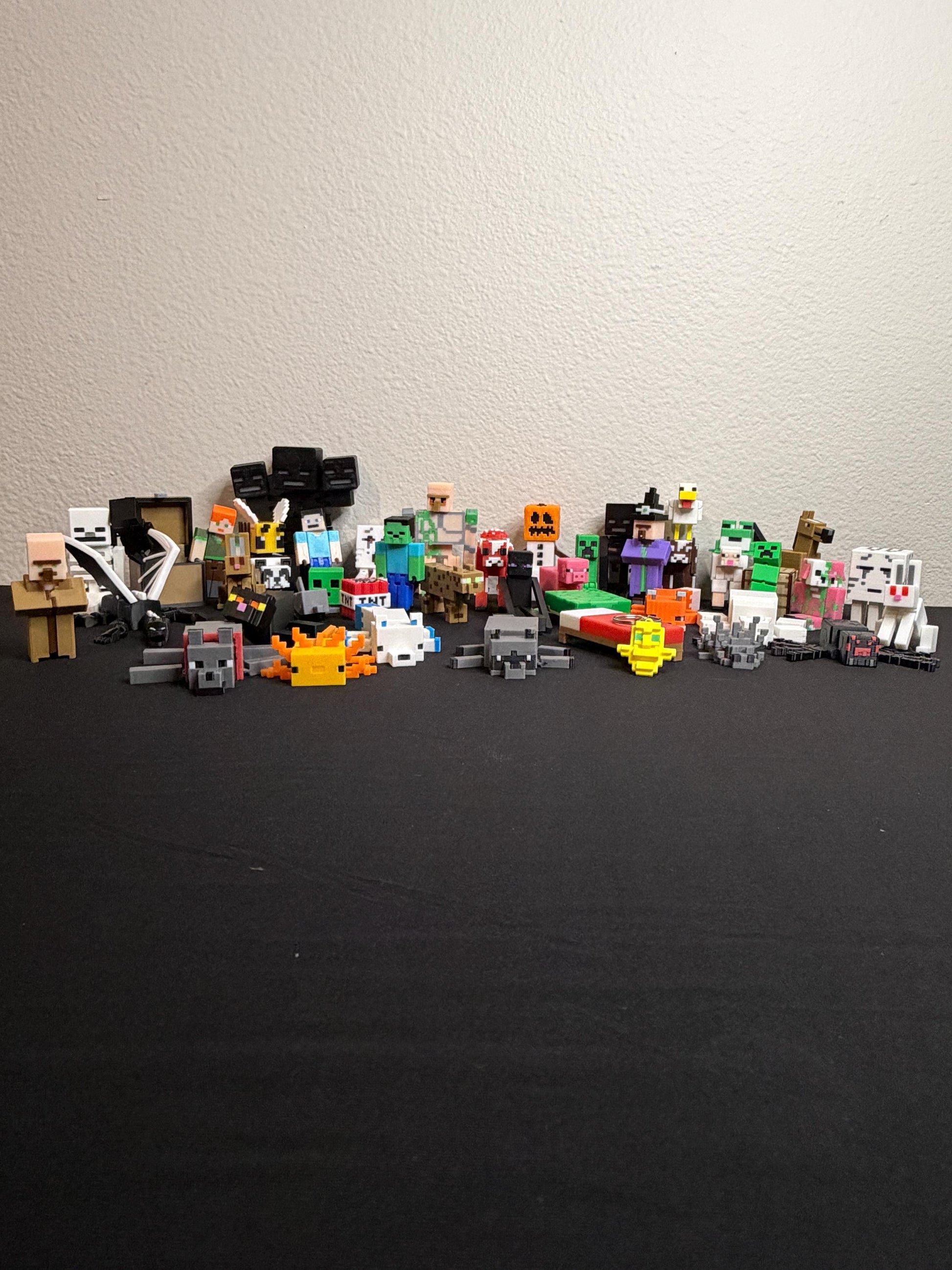 Pixel Figure Pack | 46 Collectible Block Characters & Creatures | Gamer Gift Set
