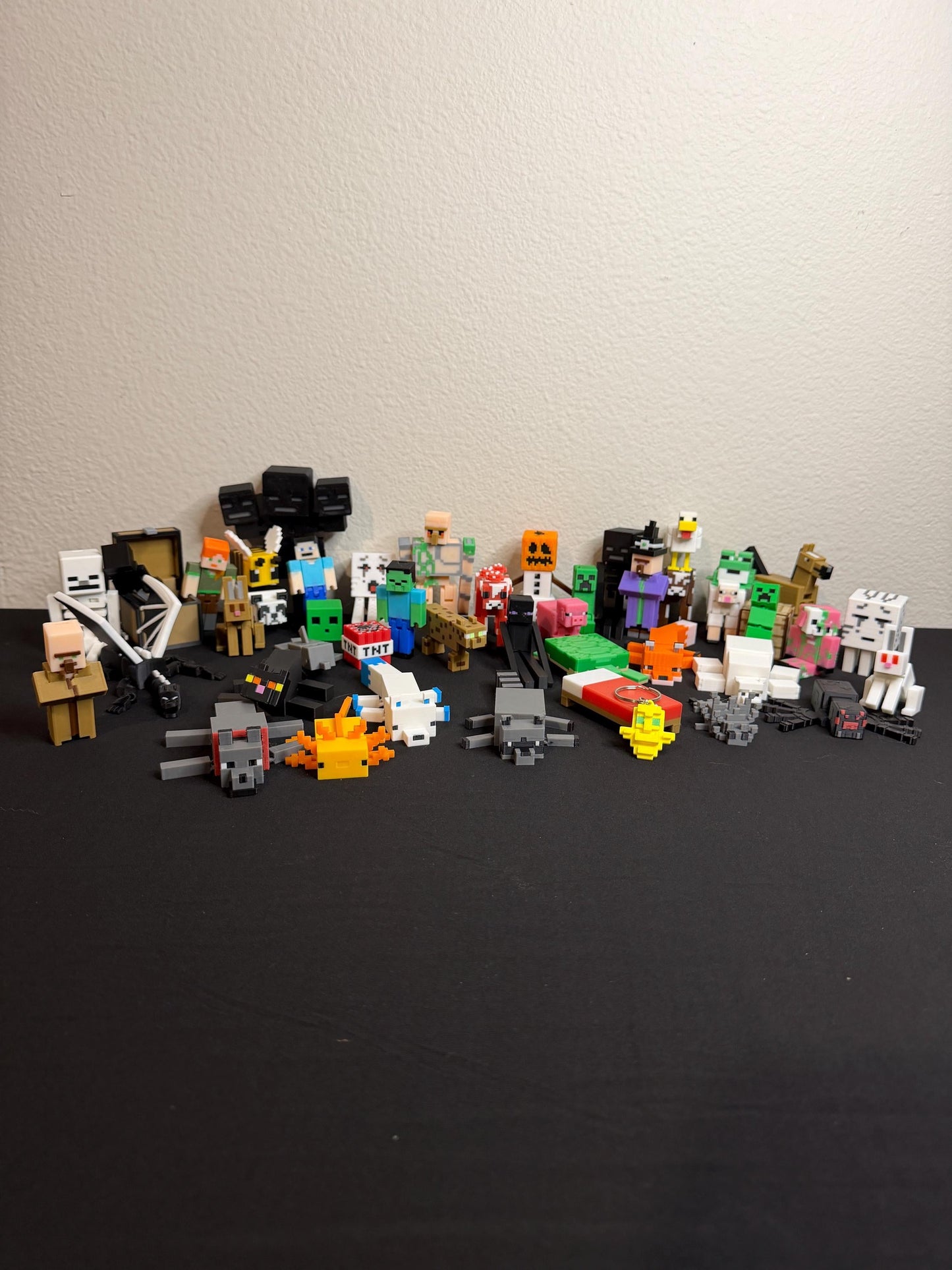 Pixel Figure Pack | 46 Collectible Block Characters & Creatures | Gamer Gift Set