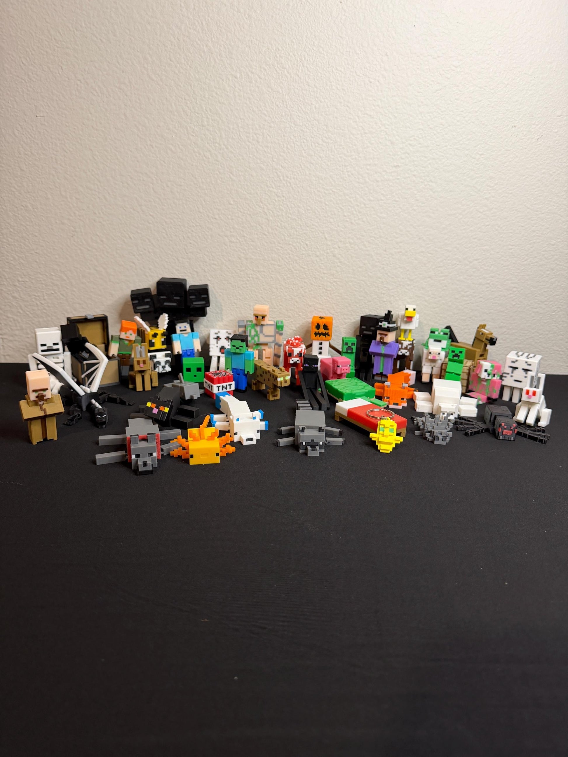 Pixel Figure Pack | 46 Collectible Block Characters & Creatures | Gamer Gift Set