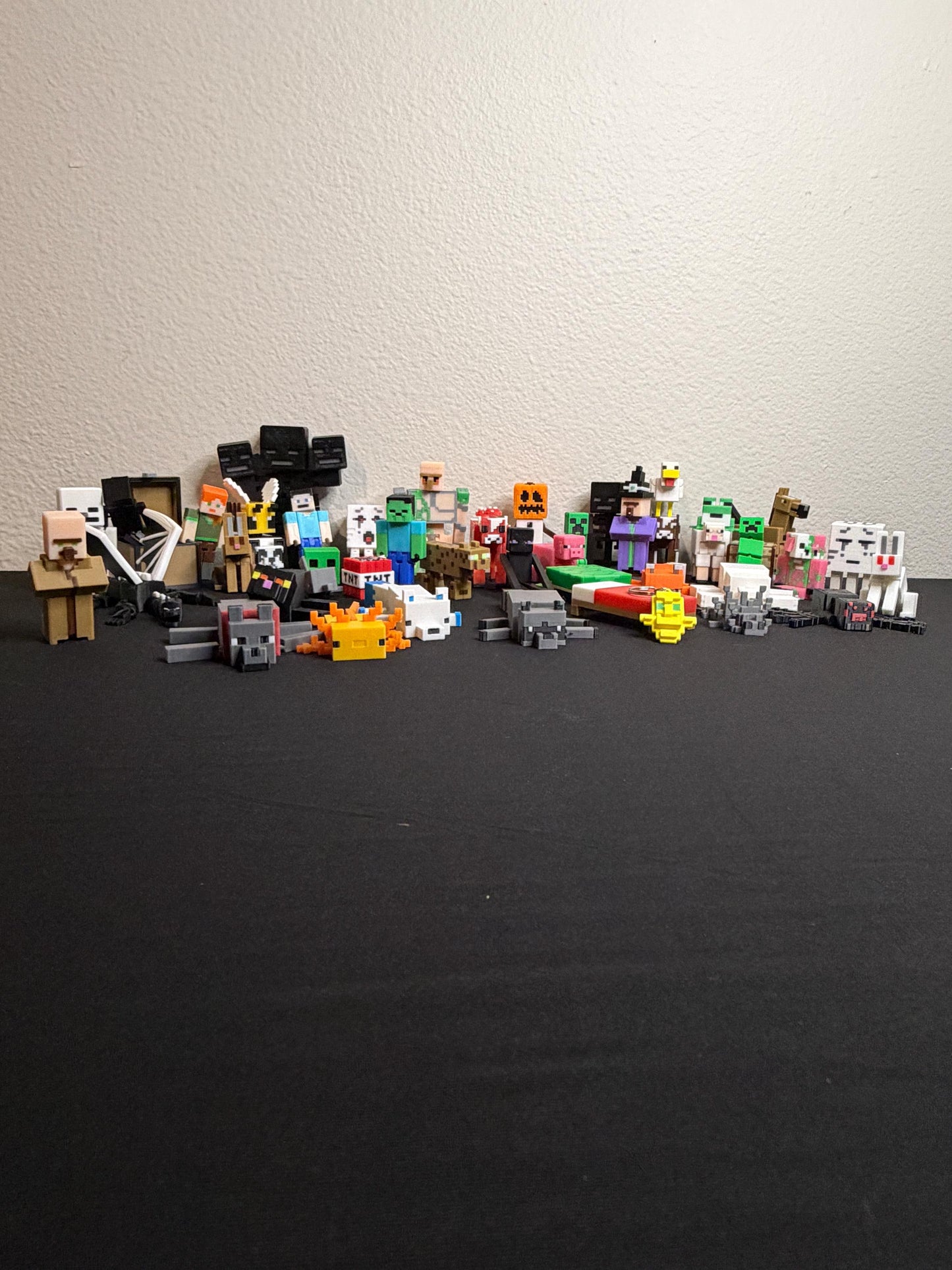 Pixel Figure Pack | 46 Collectible Block Characters & Creatures | Gamer Gift Set