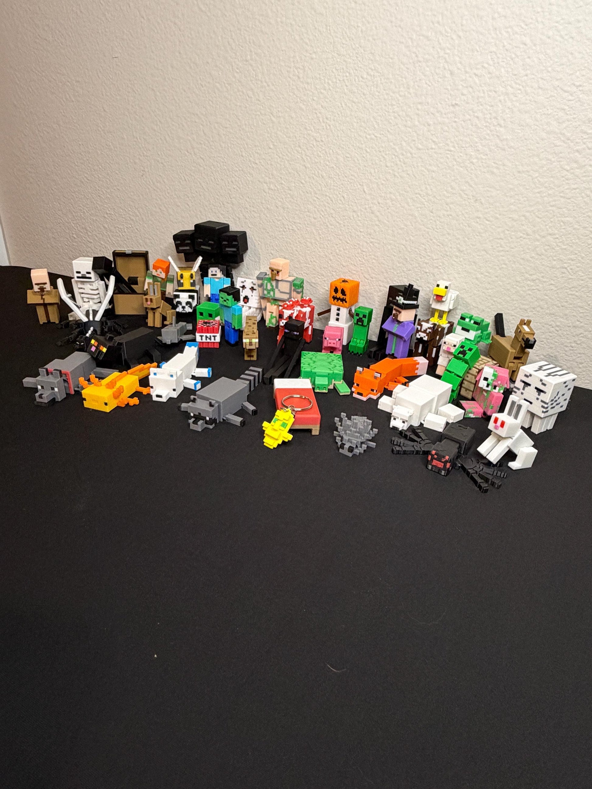 Pixel Figure Pack | 46 Collectible Block Characters & Creatures | Gamer Gift Set