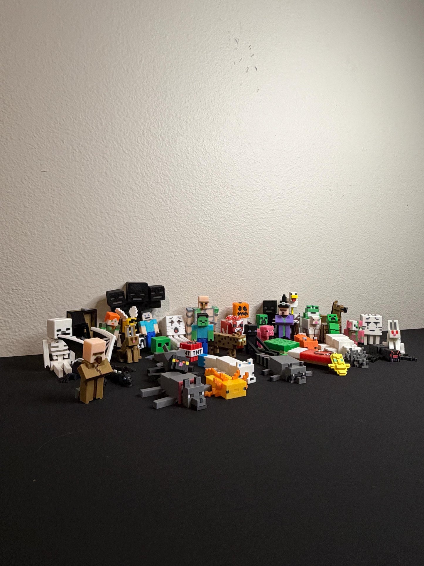 Pixel Figure Pack | 46 Collectible Block Characters & Creatures | Gamer Gift Set