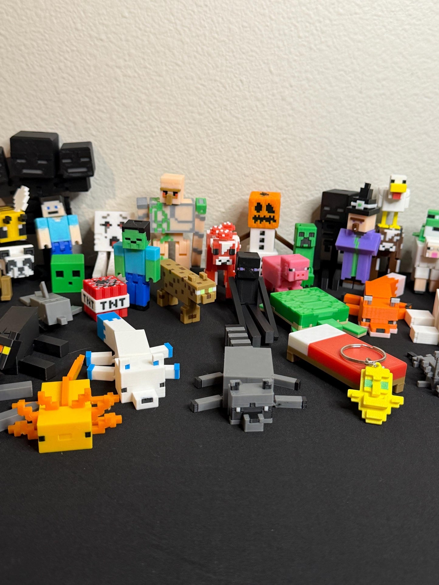 Pixel Figure Pack | 46 Collectible Block Characters & Creatures | Gamer Gift Set