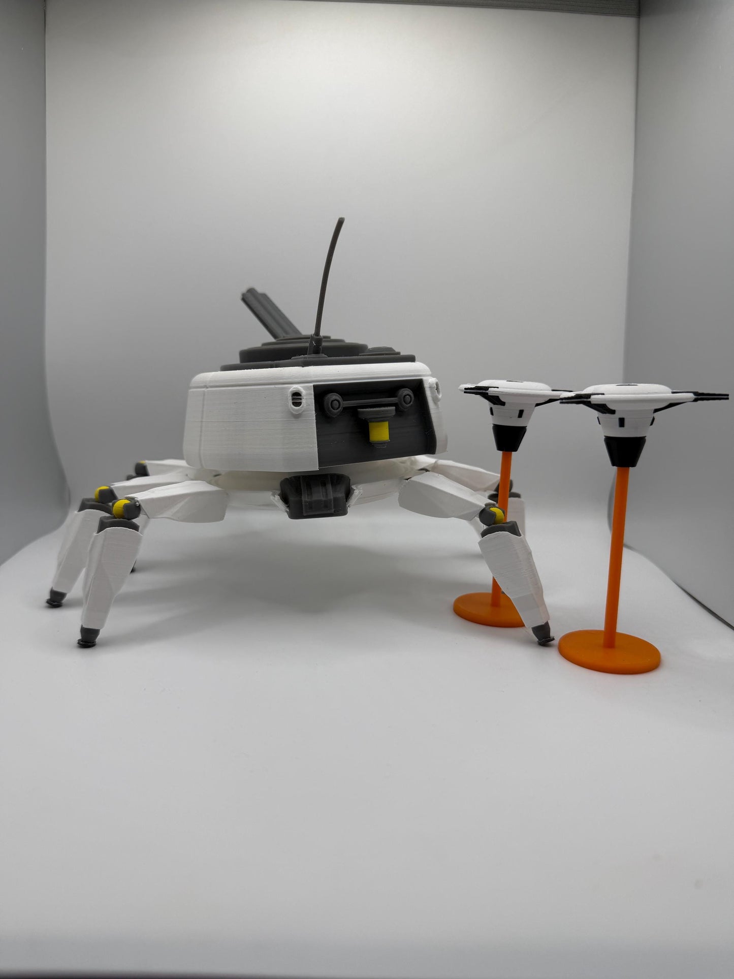 Arc Raiders Bombardier Figure with Dual Spotters | Articulated Display Model | Rotating Base & Non-Slip Feet