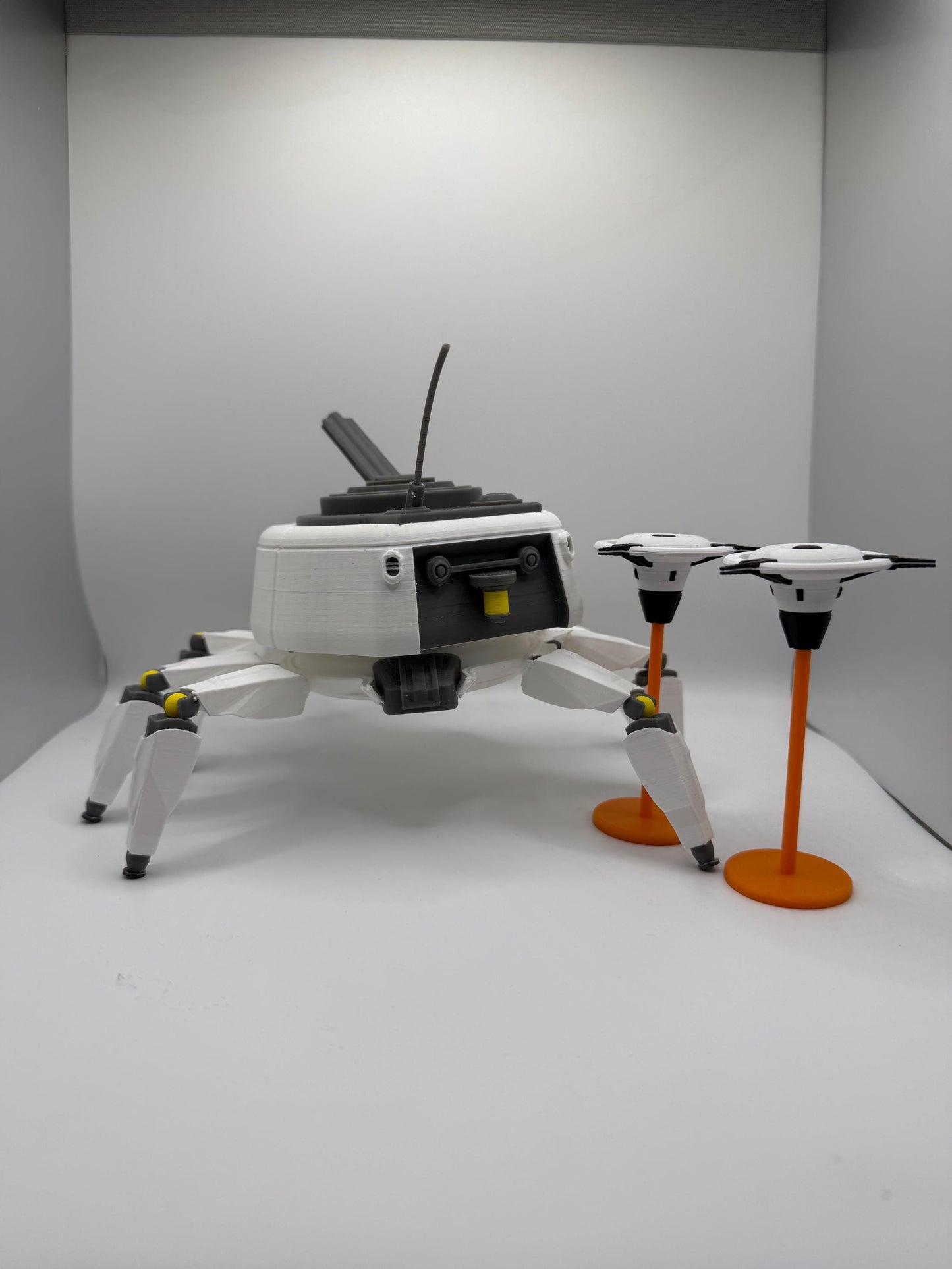 Arc Raiders Bombardier Figure with Dual Spotters | Articulated Display Model | Rotating Base & Non-Slip Feet