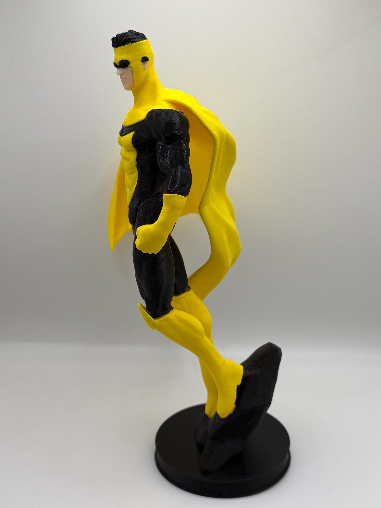 Sinister Mark Figure | Comic Inspired Superhero Statue | Yellow & Black Vigilante Display | 3D Printed Collectible