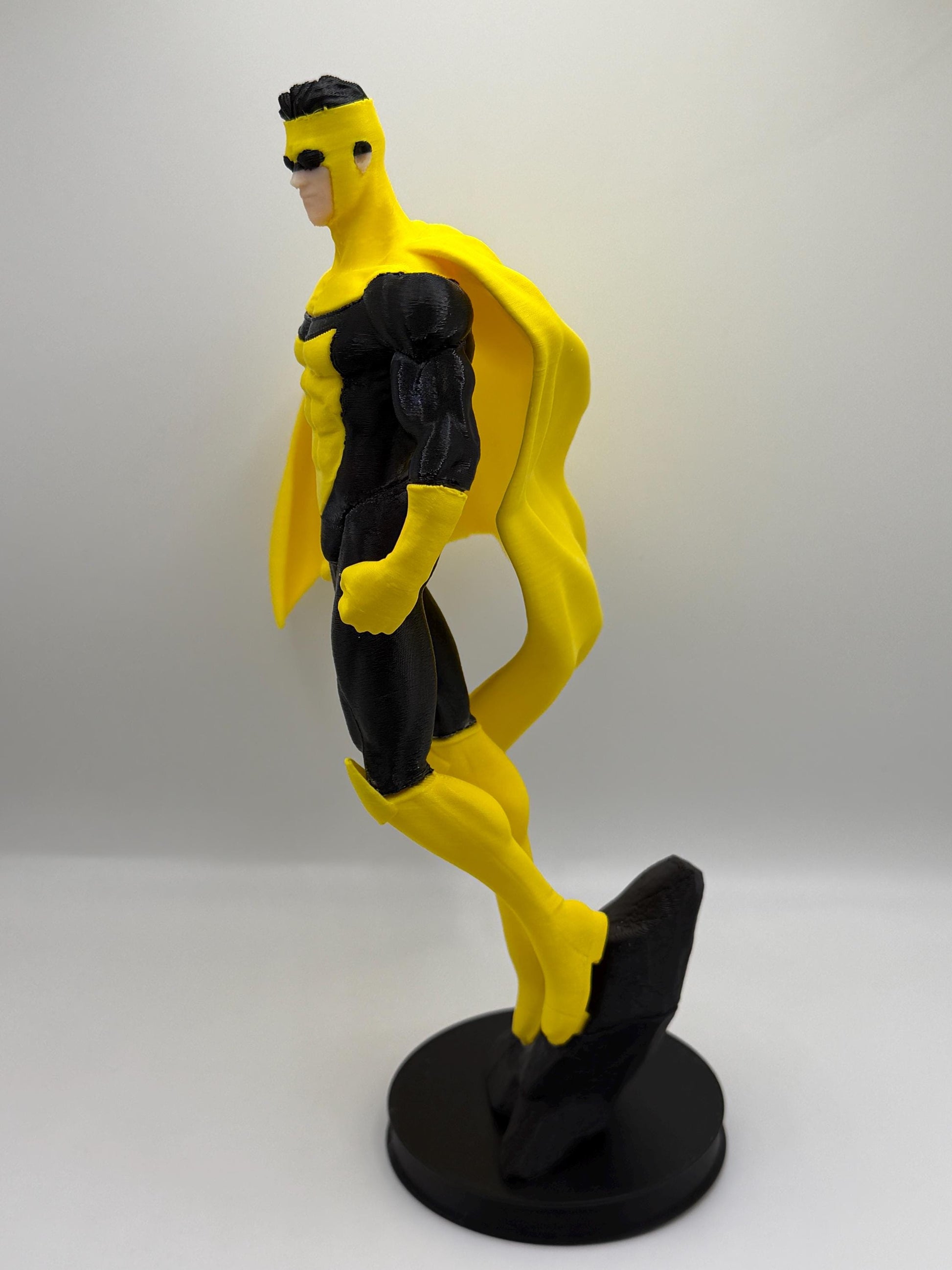Sinister Mark Figure | Comic Inspired Superhero Statue | Yellow & Black Vigilante Display | 3D Printed Collectible