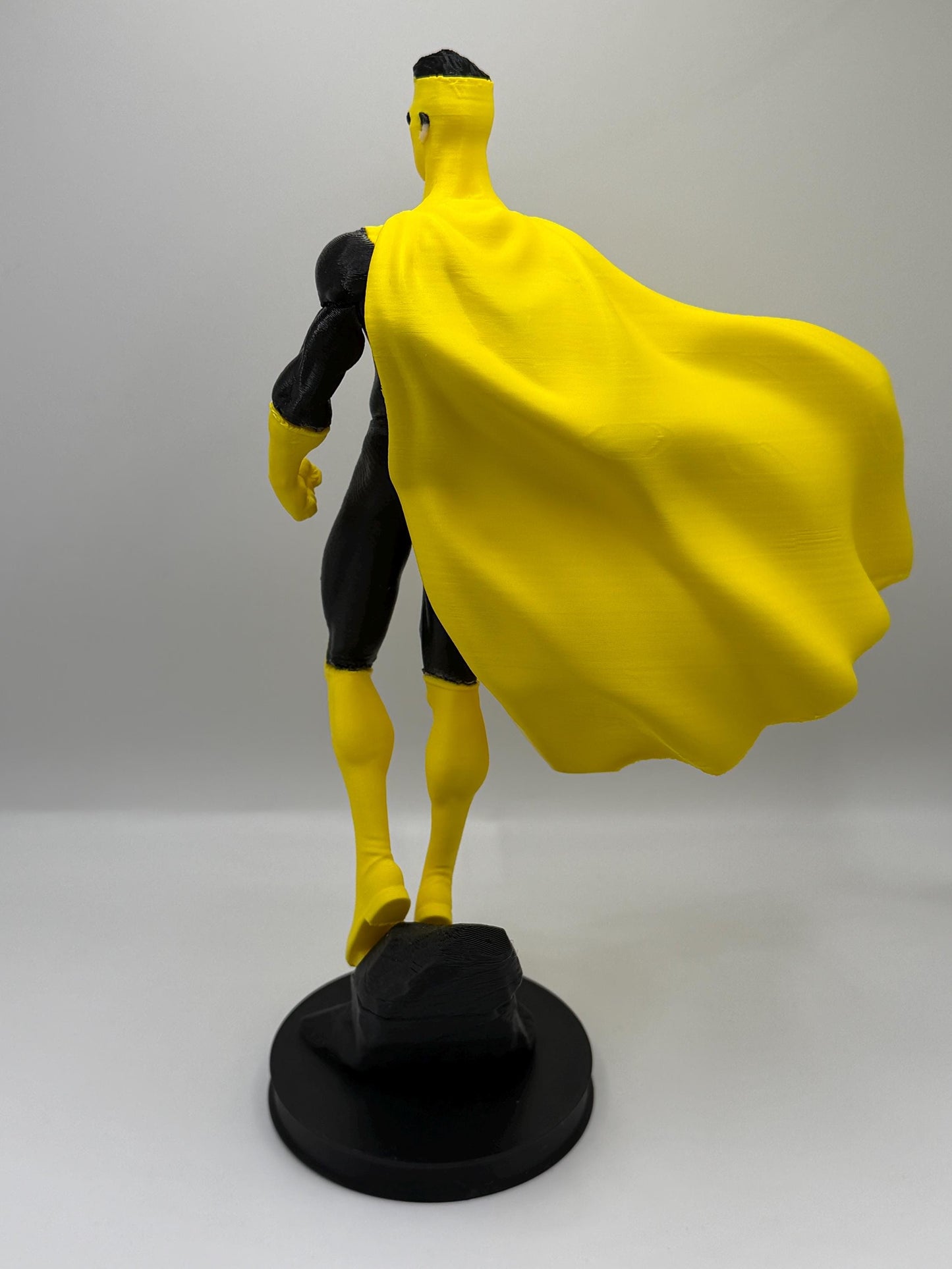 Sinister Mark Figure | Comic Inspired Superhero Statue | Yellow & Black Vigilante Display | 3D Printed Collectible
