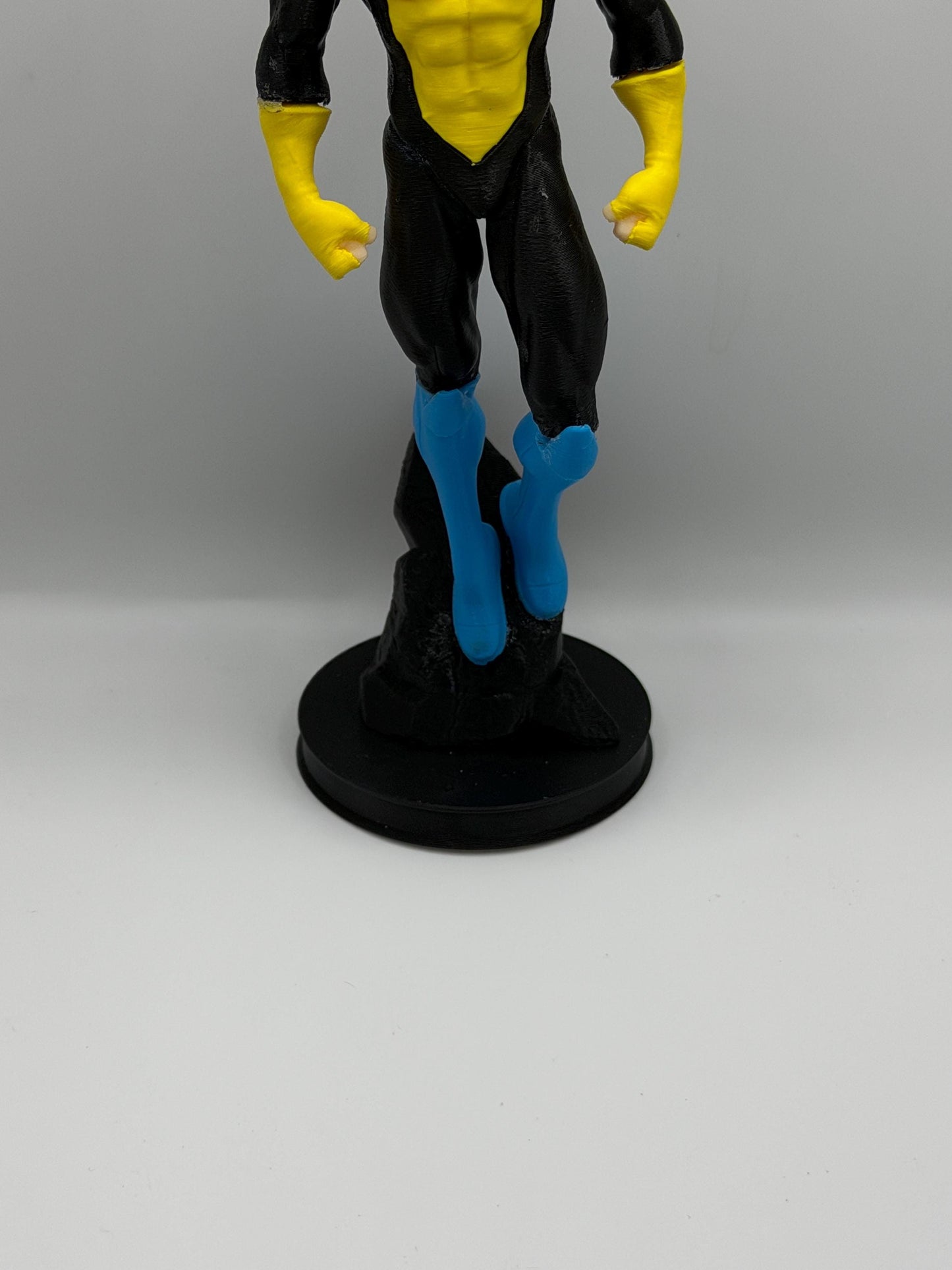 OG Mark Figure | Classic Comic Inspired Superhero Statue | Blue Yellow Suit Hero Display | 3D Printed Collectible
