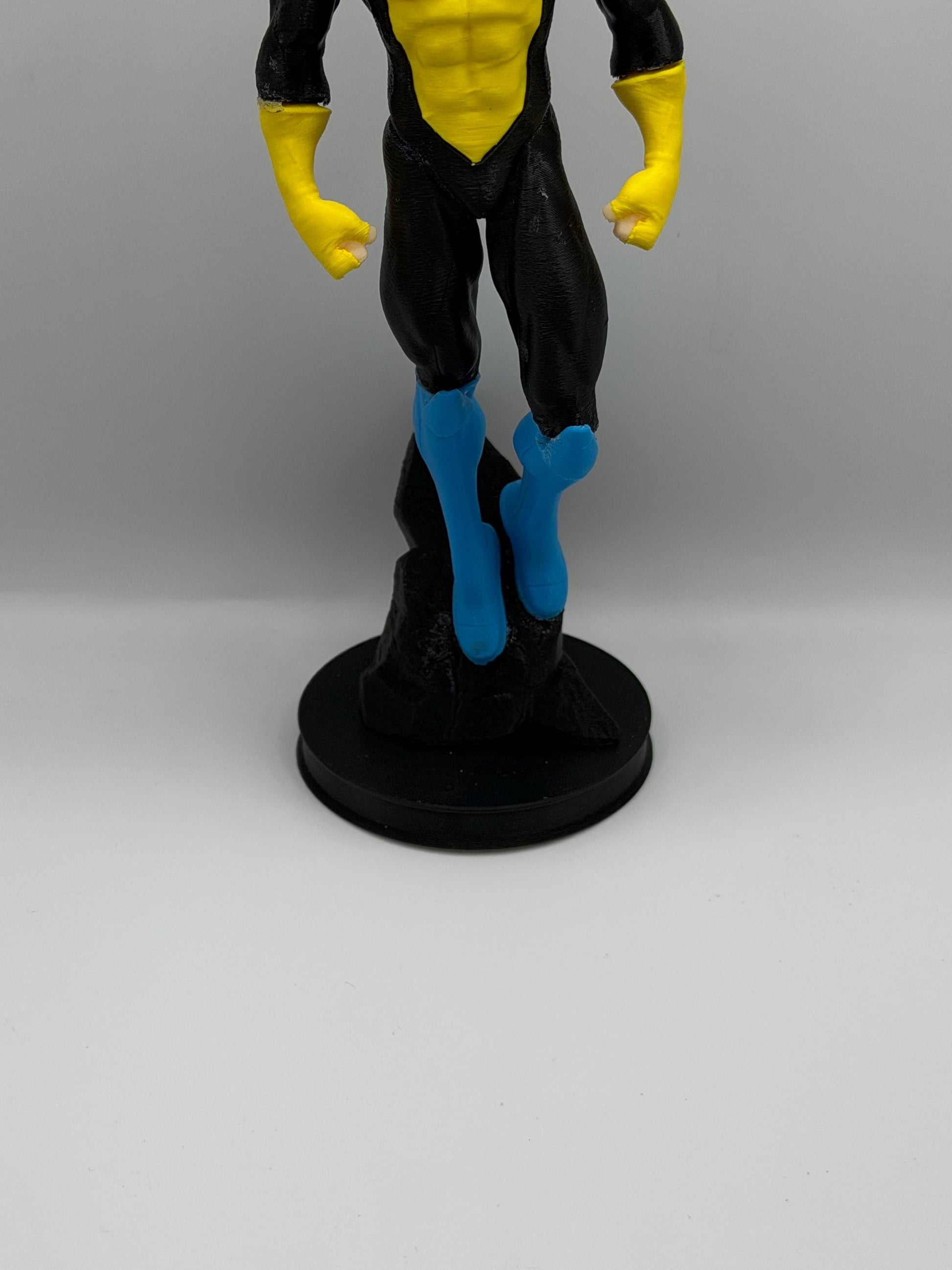 OG Mark Figure | Classic Comic Inspired Superhero Statue | Blue Yellow Suit Hero Display | 3D Printed Collectible