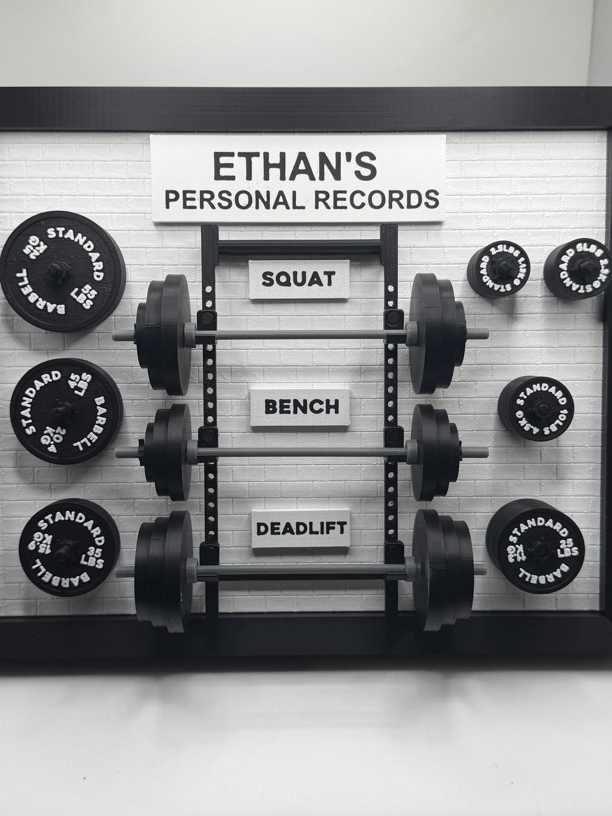 Extra Weight Plates for Personal Record Board | Add On PR Tracker Plates | Home Gym Wall Decor Accessory