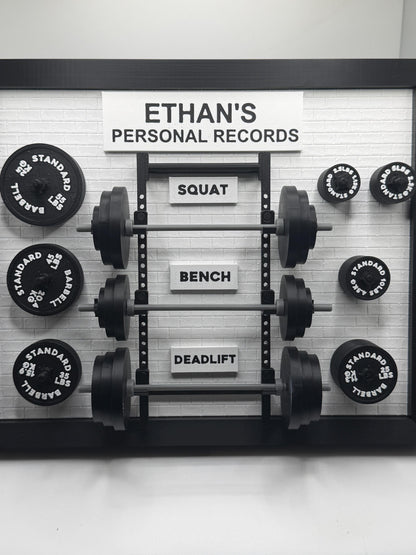 Extra Weight Plates for Personal Record Board | Add On PR Tracker Plates | Home Gym Wall Decor Accessory