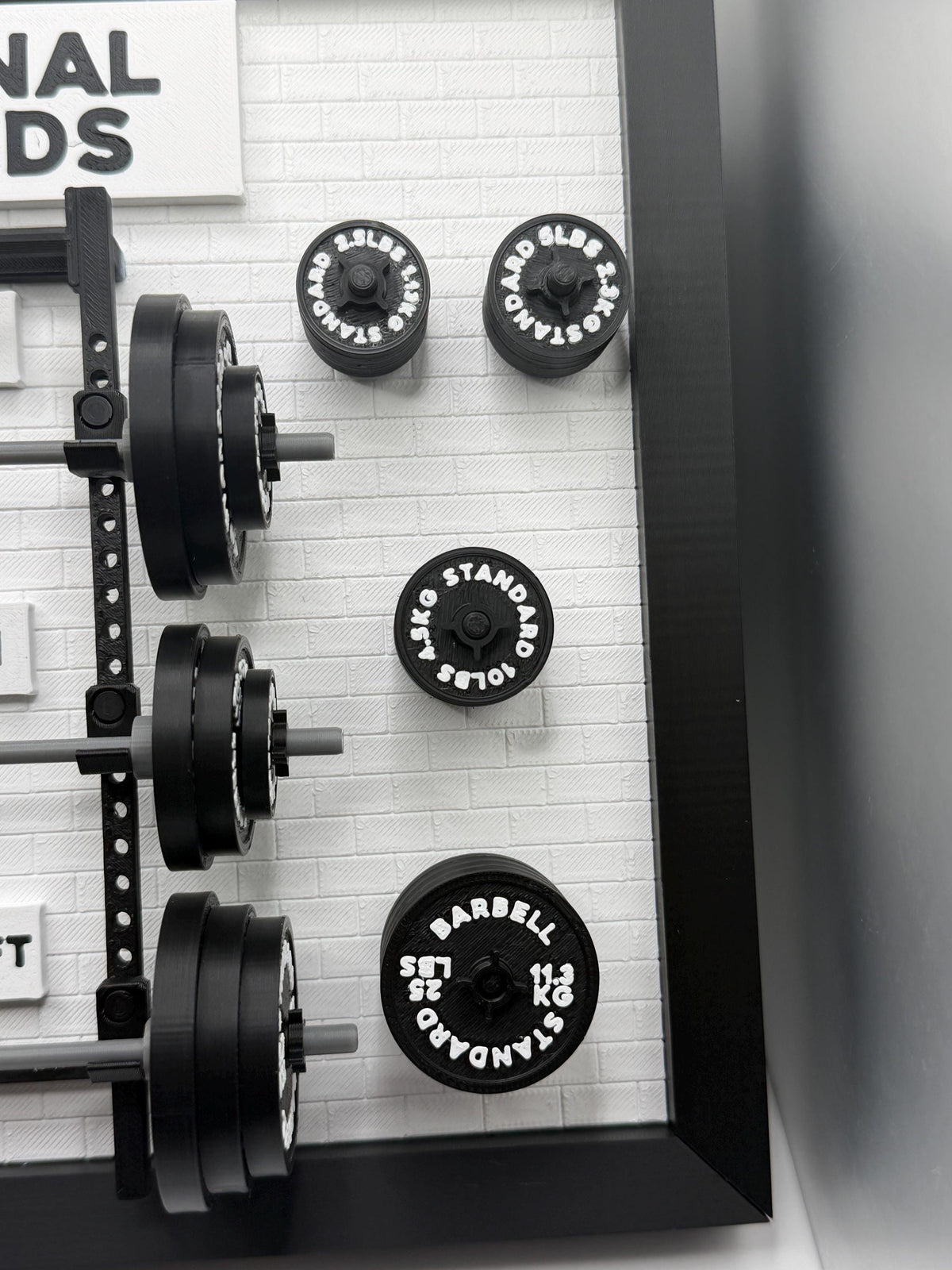 Extra Weight Plates for Personal Record Board | Add On PR Tracker Plates | Home Gym Wall Decor Accessory