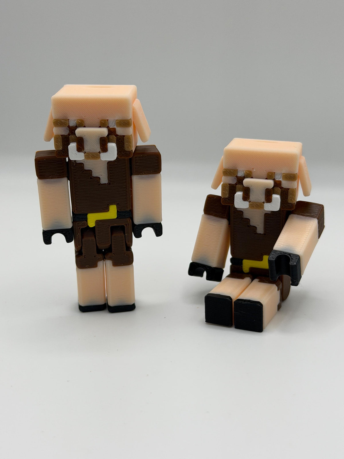 Articulated Pigman Figure – Fully Posable Block-Style Fantasy Character – 3D Printed Collectible Toy