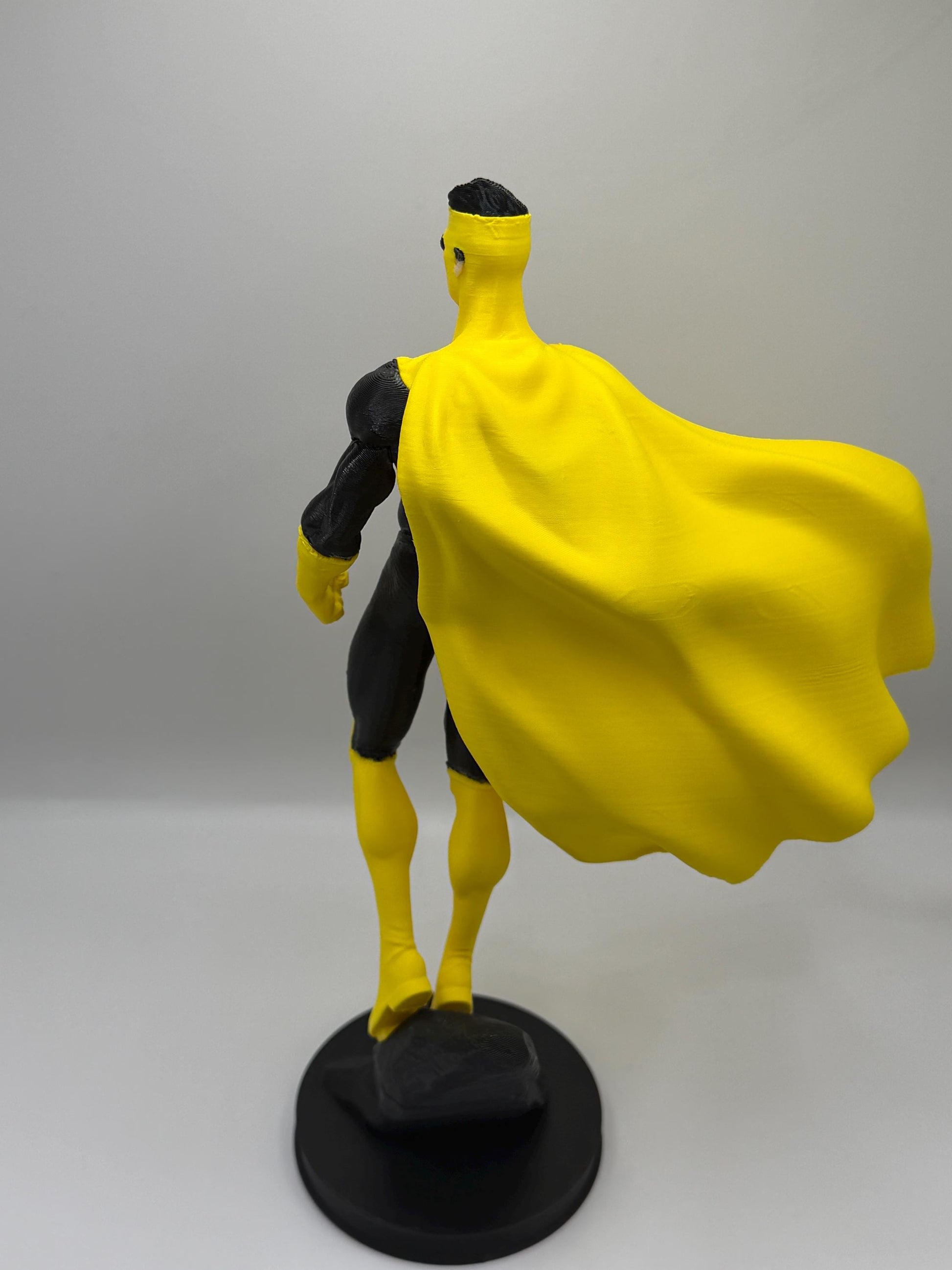 Sinister Mark Figure | Comic Inspired Superhero Statue | Yellow & Black Vigilante Display | 3D Printed Collectible