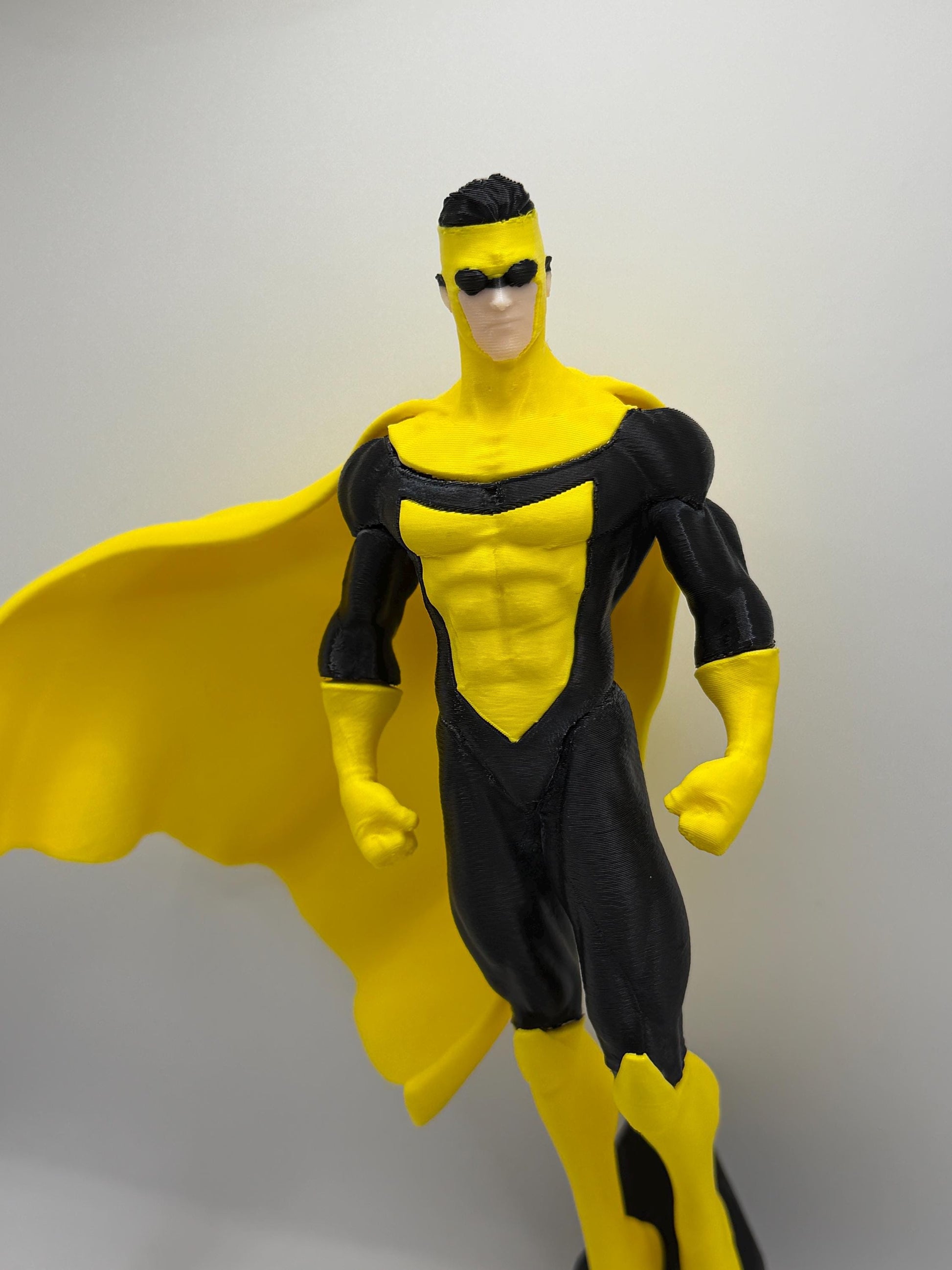Sinister Mark Figure | Comic Inspired Superhero Statue | Yellow & Black Vigilante Display | 3D Printed Collectible