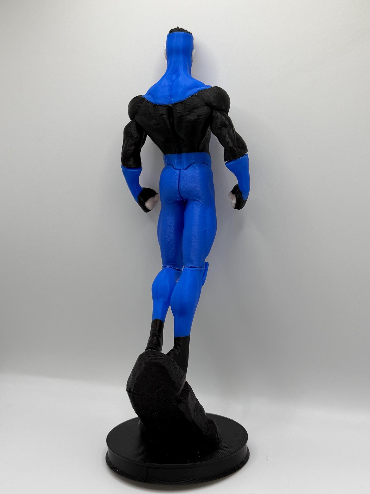 New Suit Mark Figure | Blue & Black Superhero Statue | Comic Inspired Hero Display | 3D Printed Collectible