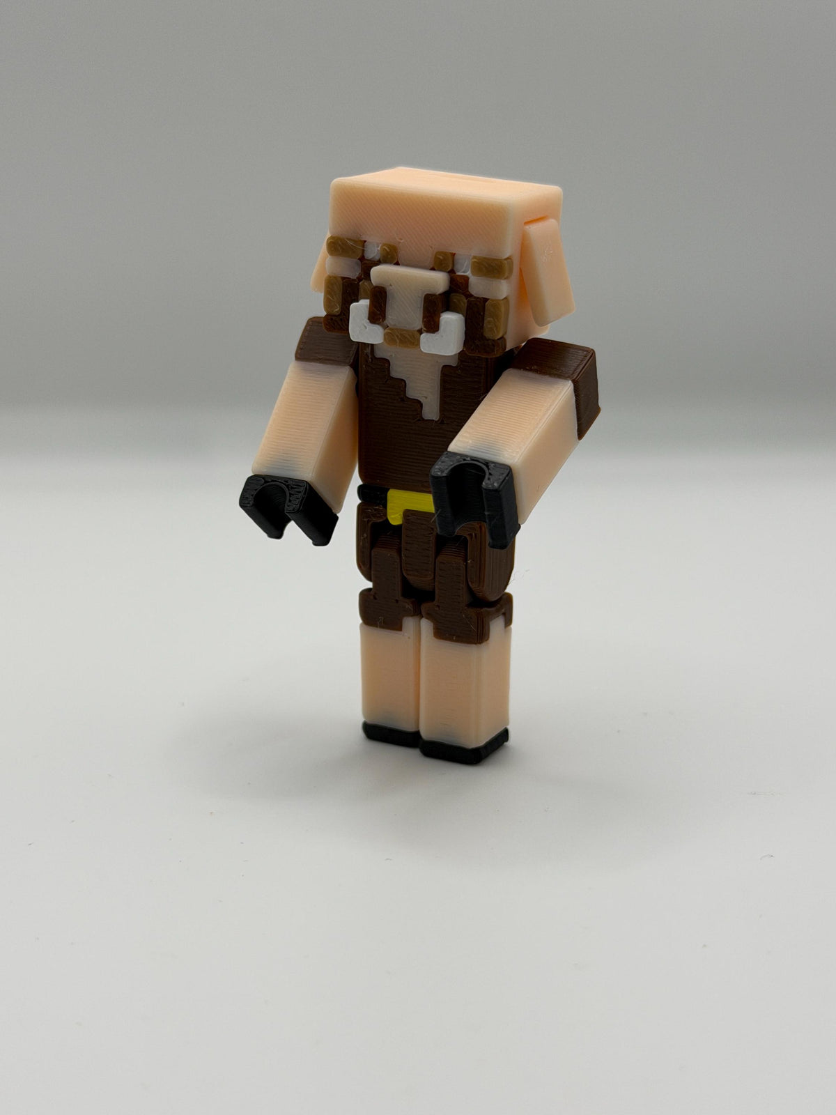 Articulated Pigman Figure – Fully Posable Block-Style Fantasy Character – 3D Printed Collectible Toy