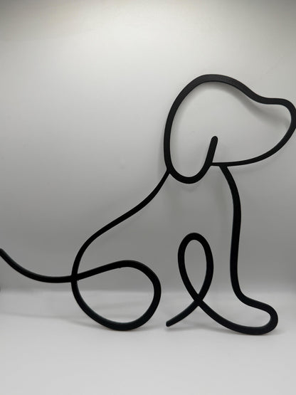 Dog Outline Wall Art, Minimalist Dog Wall Decor, Dog Lover Gift, Pet Wall Art, Dog Mom Decor, Modern Line Art, Black Dog Decor