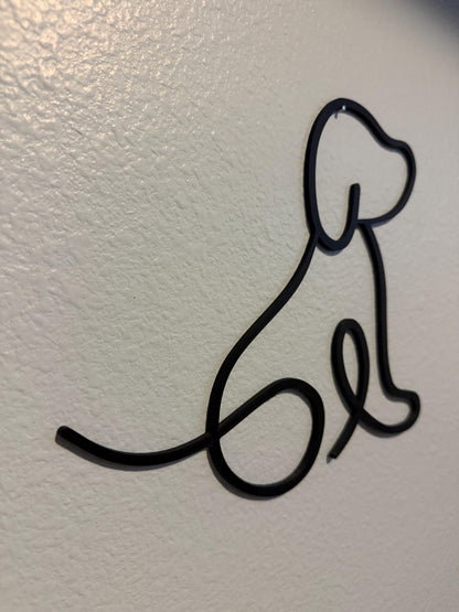 Dog Outline Wall Art, Minimalist Dog Wall Decor, Dog Lover Gift, Pet Wall Art, Dog Mom Decor, Modern Line Art, Black Dog Decor