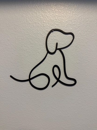 Dog Outline Wall Art, Minimalist Dog Wall Decor, Dog Lover Gift, Pet Wall Art, Dog Mom Decor, Modern Line Art, Black Dog Decor