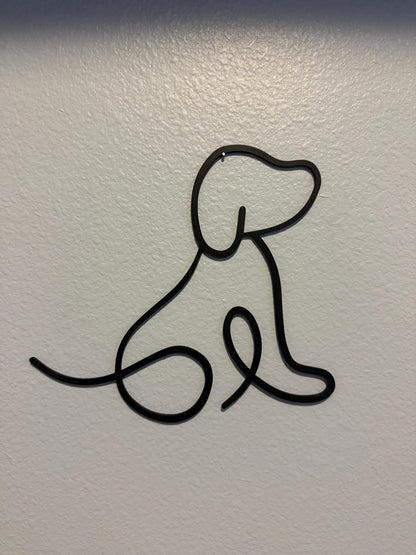 Dog Outline Wall Art, Minimalist Dog Wall Decor, Dog Lover Gift, Pet Wall Art, Dog Mom Decor, Modern Line Art, Black Dog Decor