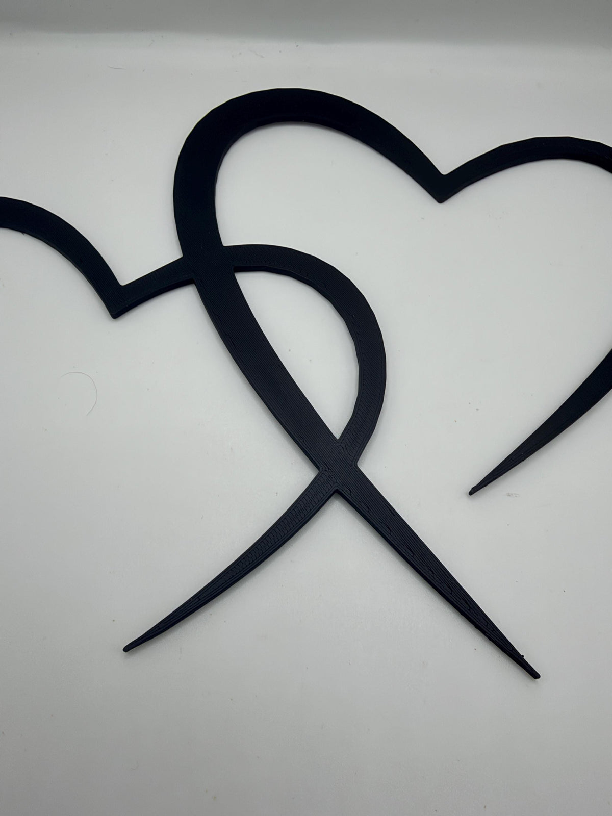 Two Hearts Wall Art, Minimalist Heart Wall Decor, Love Wall Art, Couple Gift, Romantic Home Decor, Anniversary Gift, Black Heart Decor