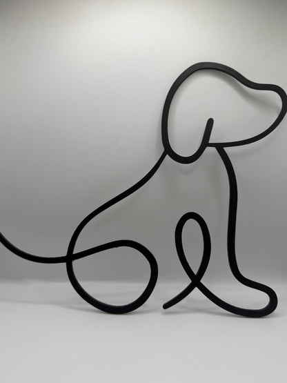 Dog Outline Wall Art, Minimalist Dog Wall Decor, Dog Lover Gift, Pet Wall Art, Dog Mom Decor, Modern Line Art, Black Dog Decor