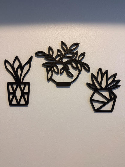 3 Piece Plant Wall Art Set, Botanical Wall Decor, Modern Plant Decor, Minimalist Botanical Art, Bedroom Living Room Decor, Plant Lover Gift
