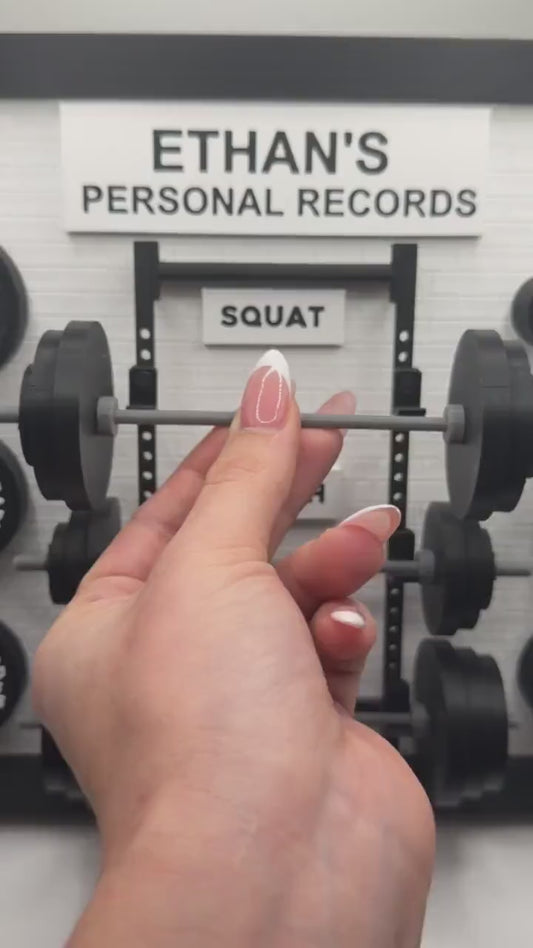 Personal Record Weightlifting Board | Squat Bench Deadlift Tracker | Gym Wall Decor