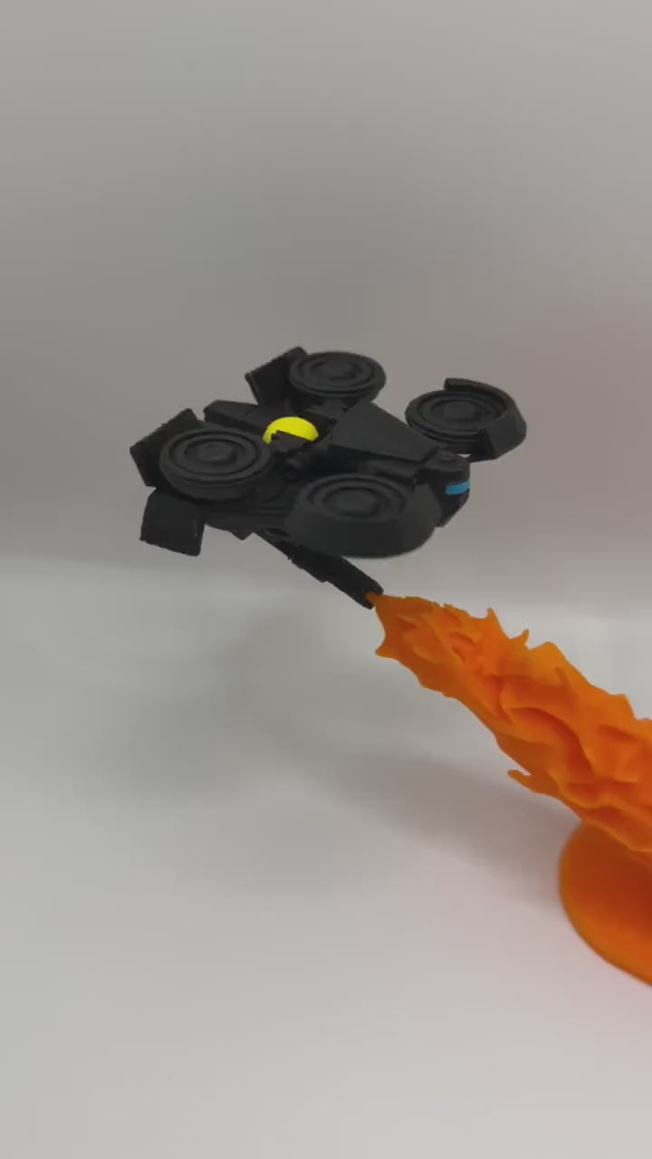 Firefly Drone with Flame Effect | ARC Raider Inspired | 3D Printed Sci-Fi Display | Futuristic Drone Figure | Gamer Desk Decor