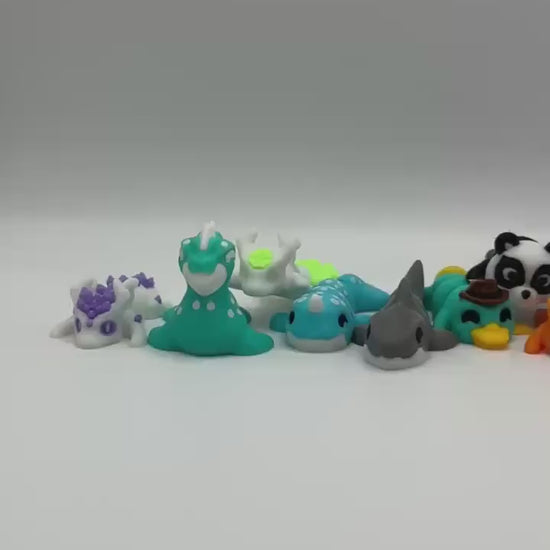 3D Printed Mini Animal Mystery Box (5 Pack) | Articulated Fidget Toys, Surprise Flexi Animals, Desk Toys, Cute Collectibles Gift