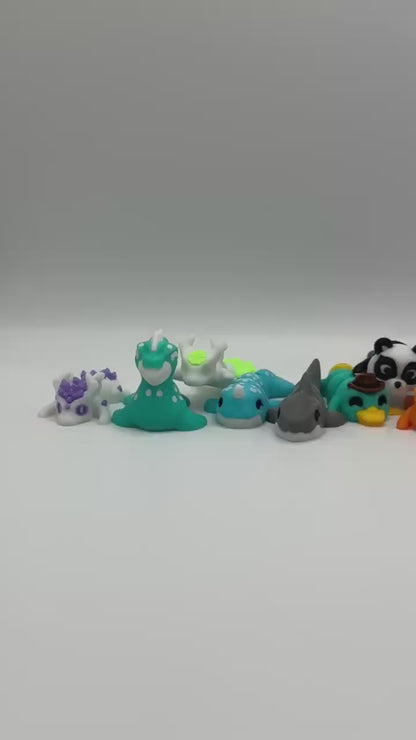 3D Printed Mini Animal Mystery Box (5 Pack) | Articulated Fidget Toys, Surprise Flexi Animals, Desk Toys, Cute Collectibles Gift