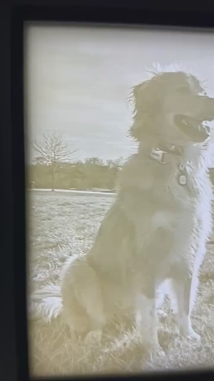 Custom 3D Photo Lithophane Lamp with Frame & Light – Personalized Lighted Picture, Pet Memorial Gift, Anniversary Gift, Photo Night light